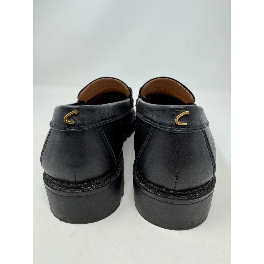 Circus NY by Sam Edelman Deana‎ Black Lug Sole Horsebit Loafers Platform Size 6M